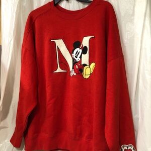 Disney Red Mickey Mouse Sweatshirt